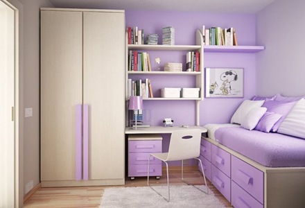 12 Espacios interiores decoradas en tono violeta decoracion-habitacion-de-niños-color-violeta