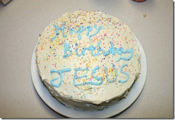 2012-12-24 Happy Birthday Jesus Cake