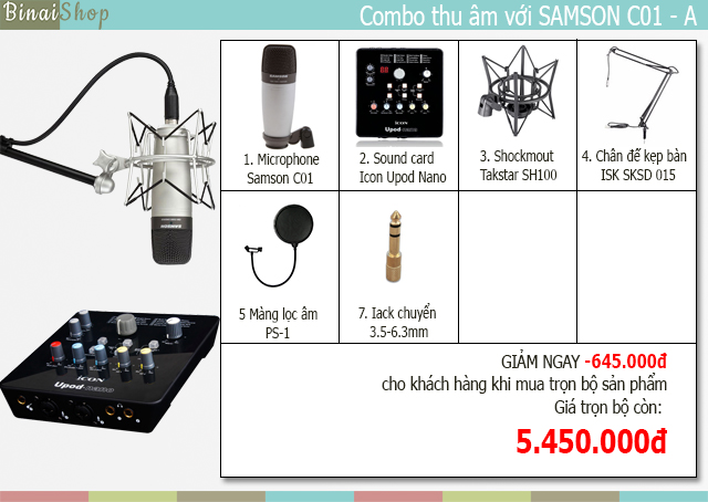 Micro thu âm Samson C01