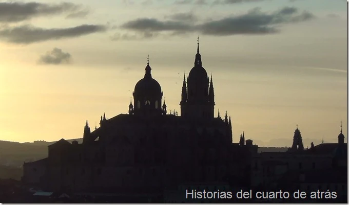 atardecer catedral de Salamanca detalle