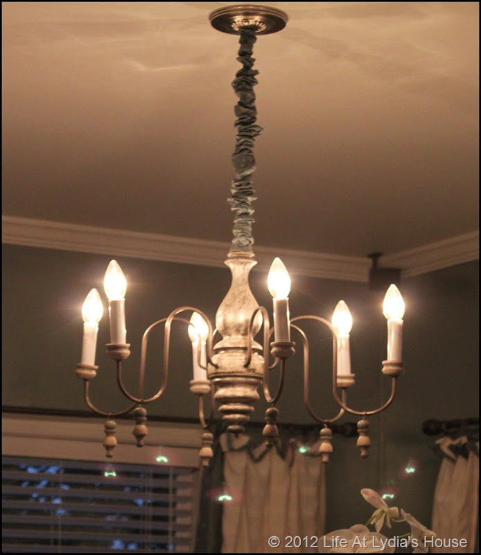 painted chandelier