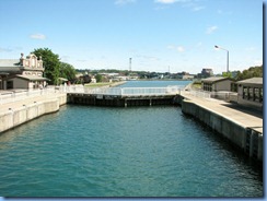 5057 Michigan - Sault Sainte Marie, MI -  St Marys River - Soo Locks Boat Tours - inside the Canadian recreational Lock