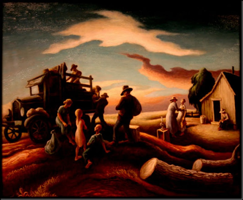 1940 The Departure of the Joads tempera & oil