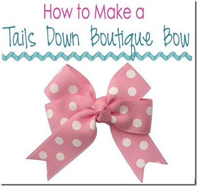 Fabric Bows and More: How to Make a Tails Down Boutique Hair Bow by The ...