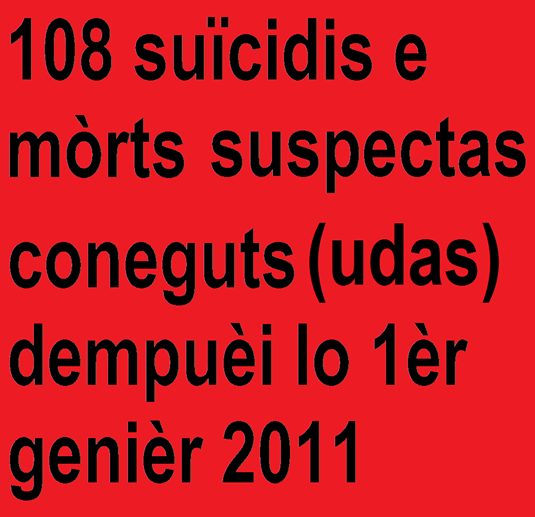 Suïcidis e mòrts suspectes en fRANÇA.