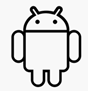 android logo black & white