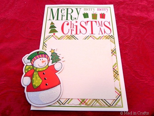 blank sign from christmas card