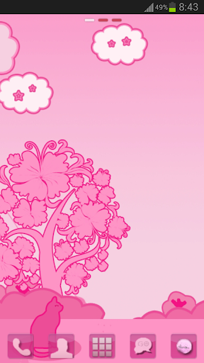 GO Launcher Theme Pink Cat Buy