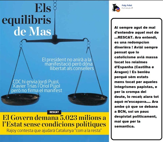 Balanç politic en Catalonha Artur Mas governa amb Madrid.