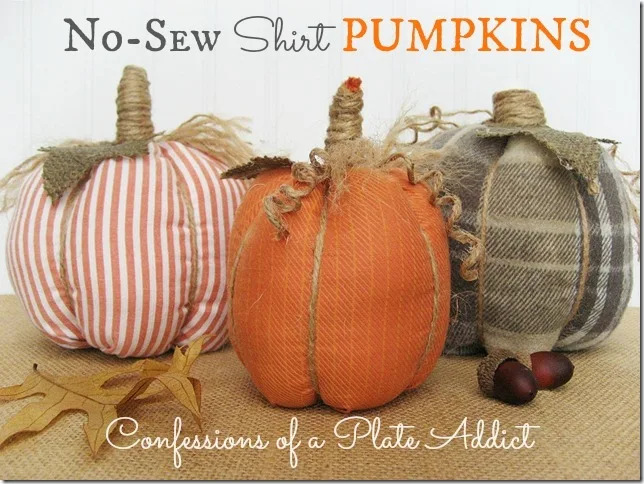 DIY No-Sew Fabric Pumpkins