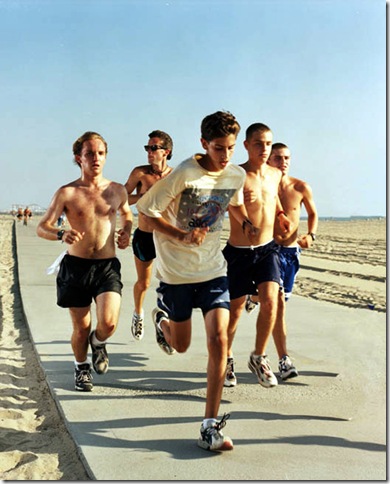 Runners, Roller Blader, Santa Monica, CA