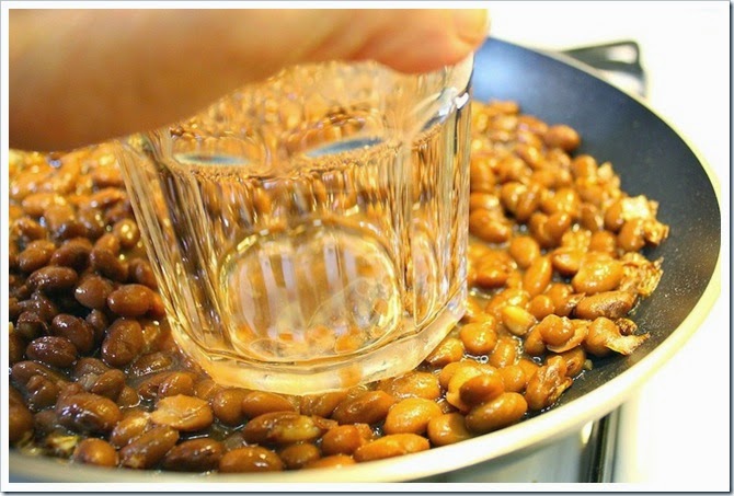  Fried Pinto Beans | Use a heavy glass to mash the beans