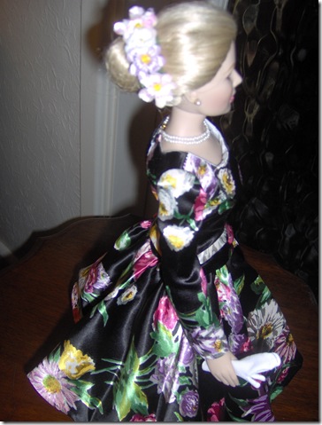 Grace Kelly Black Print Dress 12