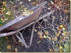 antique wheelbarrow all metal