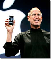 Steve Jobs presenting iPhone