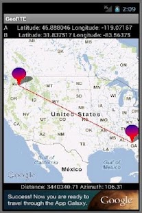 Geo Routing(Distance, Azimuth) Screenshots 1