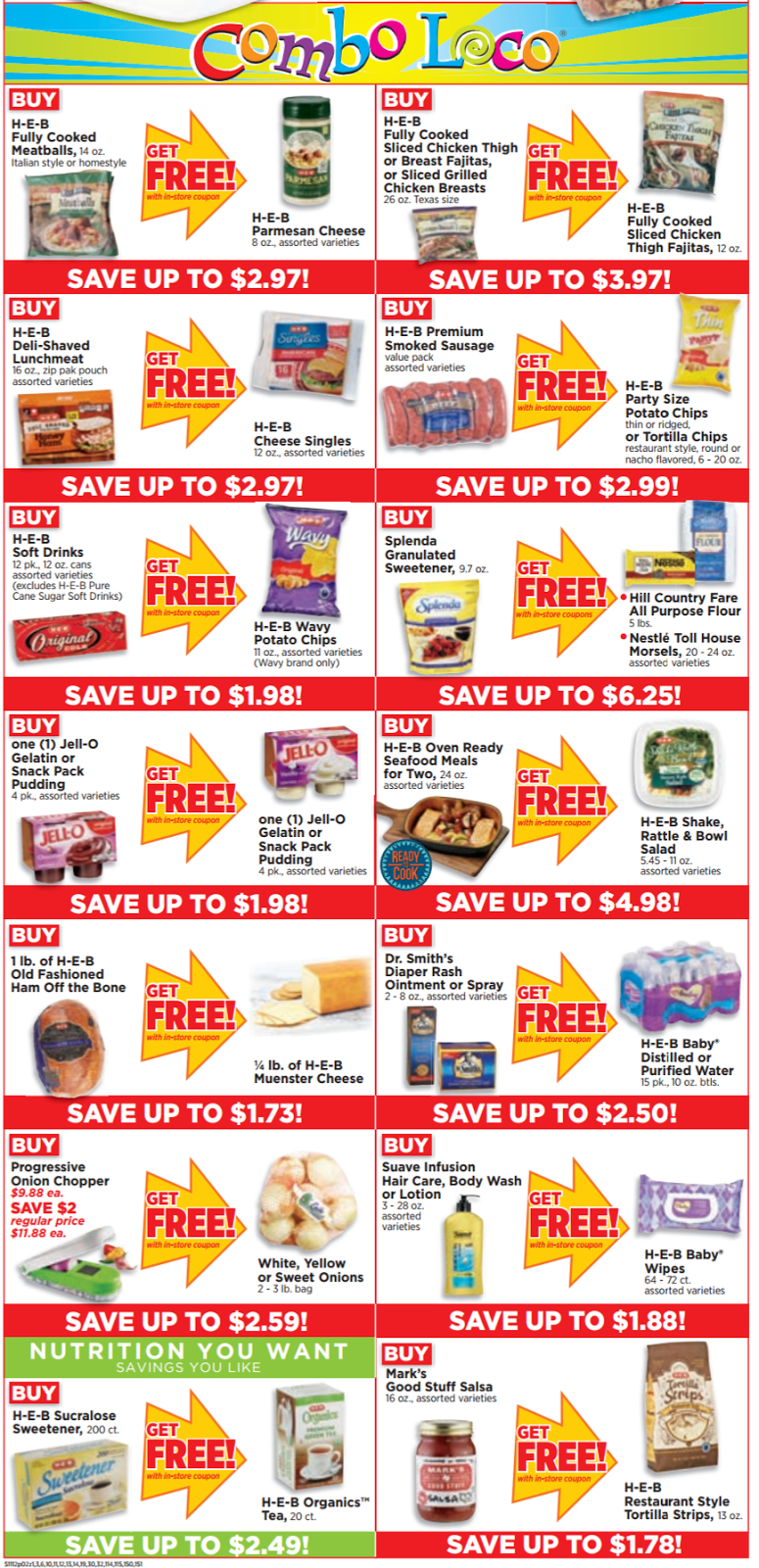Melissa's Coupon Bargains HEB Deals this week 11/1211/18