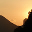 Yangshuo zachód słońca na Wzgórzu