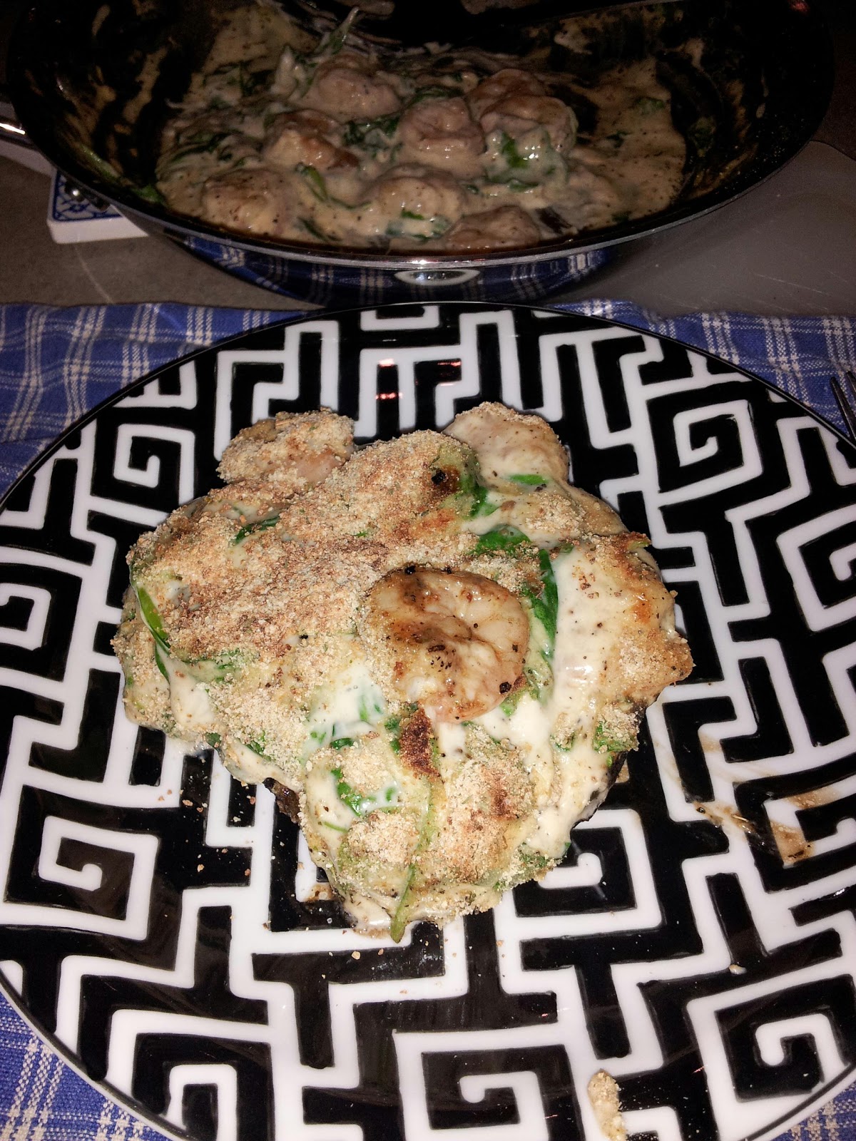 Rich and Skinny: Shrimp and Spinach Stuffed Mushrooms