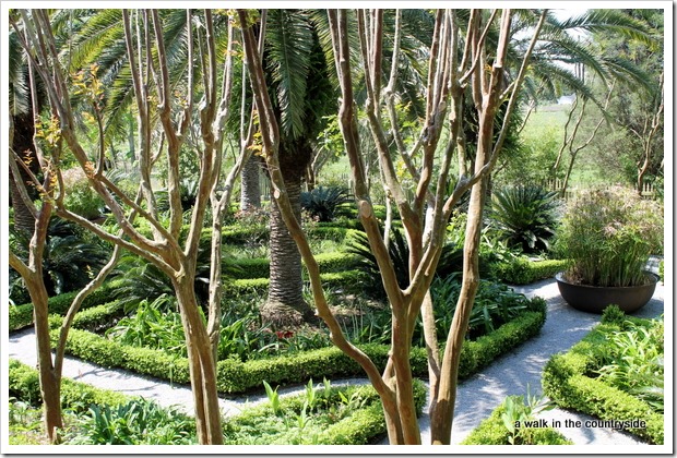 garden at laura plantation on river road in louisiana