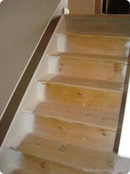taking carpet off stairs