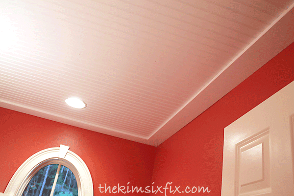 Adding ceiling trim boards