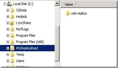 Lync 2013 - DB Location - 1 SE C Only RTCReplicaRoot