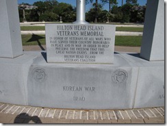 Signage on Veterans' Memorial