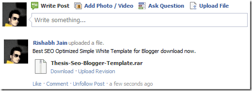 group upload feature facebook