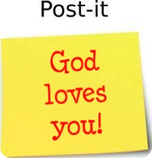God loves you post it