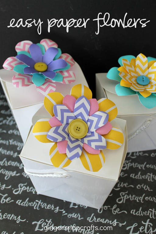 Easy Paper Flowers Tutorial at GingerSnapCrafts.com #wermemorykeepers #ad