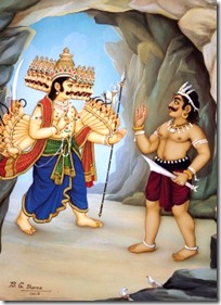 Ravana talking to Maricha