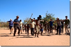 Matopos (Matobo) national park: villagers dance for us during our visit