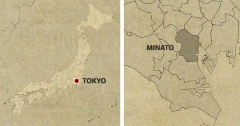 Japan Minato Location Map