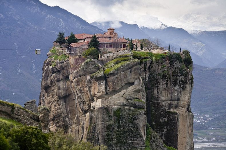 ...Greece.This Monasteries of Meteora is 400m above the Peneas valley and t...