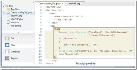 Creating and Configuring MySQL Database With WebMatrix – A. Sidiq Purnomo