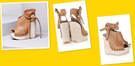 View Chloe camel wedges