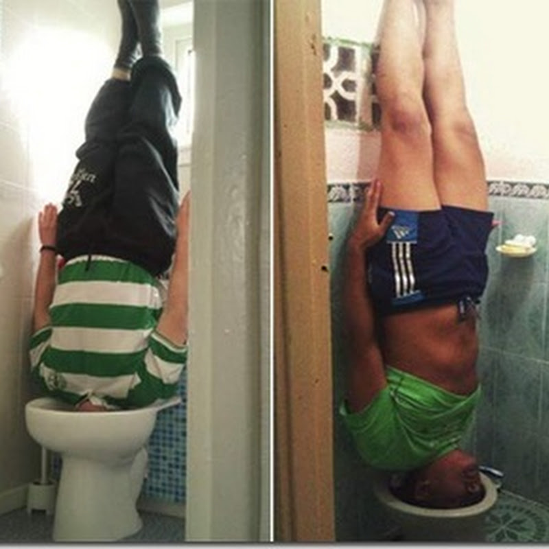 O noua moda pe Facebook : dupa Planking…Plumbking – poze cu capul in toaleta