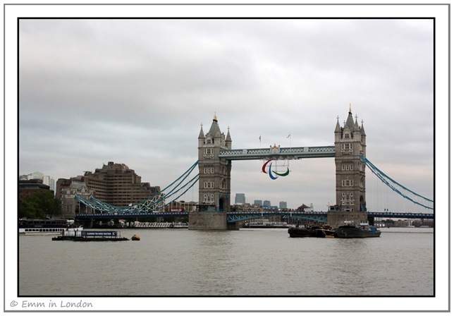 Paralympic Agitos on Tower Bridge