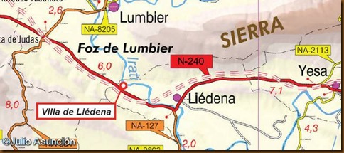 Localización villa de Liédena