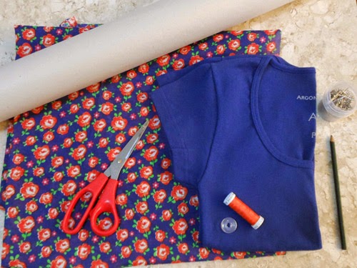 DIY customizar blusinha com tecido estampado