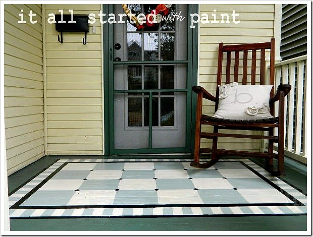 Painted Porch Rug Saving The Best For Last It All Started With Paint Painted Porch Rug For Blog Longer 600x450 2