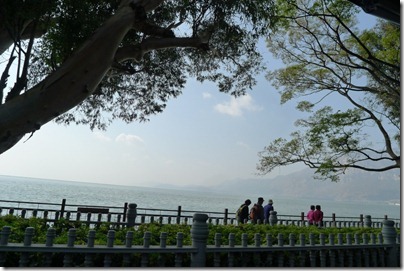 view of Dian Lake, 滇池 in Hai Geng Park 海埂公園