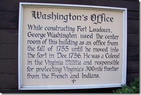 Sign on front of George Washington office in Winchester, VA