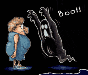 Boo!!..Ghost funny animation GIF
