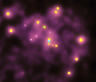 fração de raios X emanados da área central da galáxia de Andrômeda