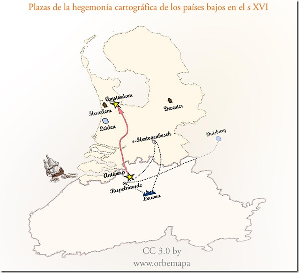 Claves del éxito de la cartografia comercial en los Paises Bajos en el s XVI