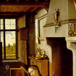 124 - Robert Campin - Tabla de Santa Barbara