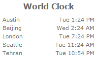 world clock web part