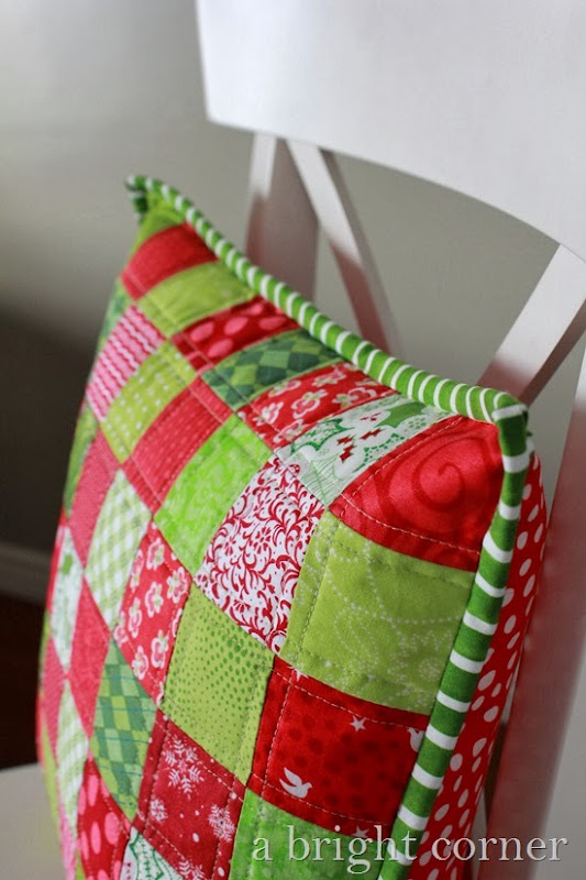 Cute Christmas patchwork pillow!